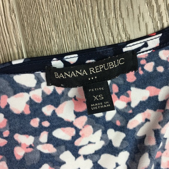 Banana Republic Wrap Midi Dress 3/4 Sleeve All Over Print Floral Multicolor XS - Picture 3 of 5